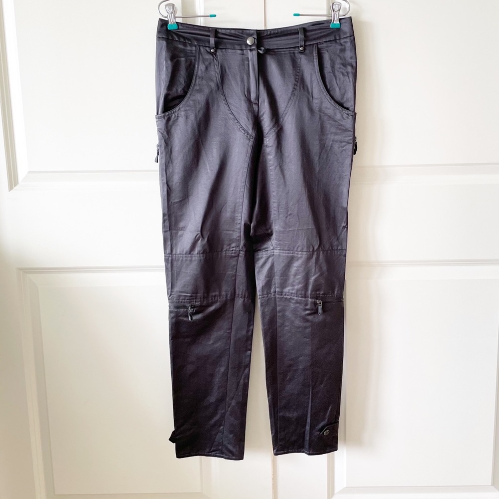 Magaschoni Collection Cotton Silk Blend Gray Pant